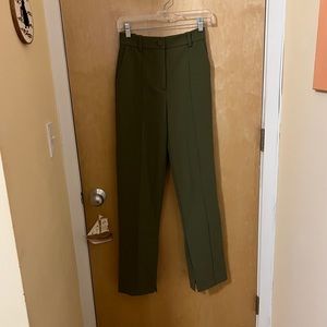 & Other Stories Green High Waisted Trousers
